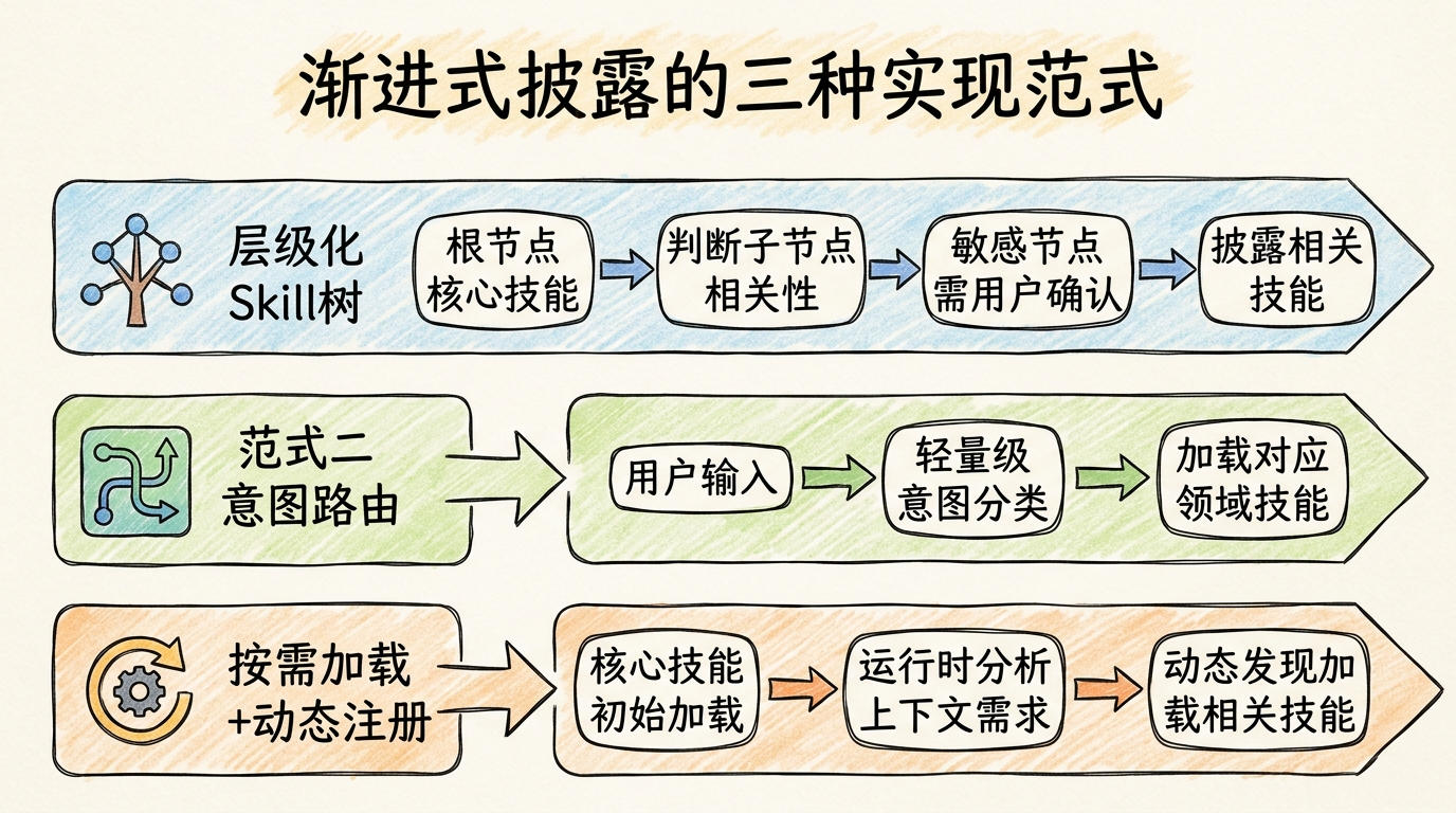渐进式披露的三种实现范式