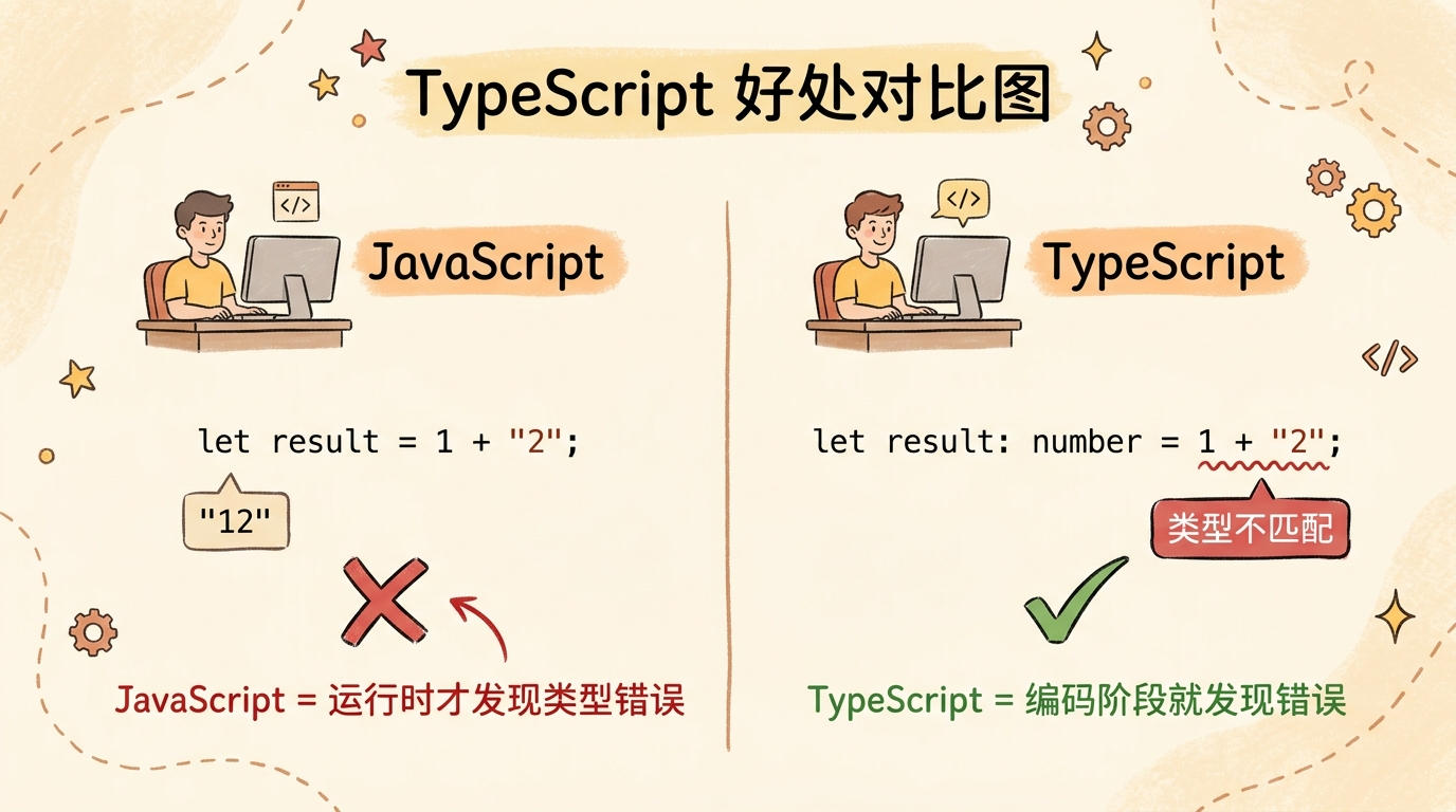 TypeScript的好处:提前发现类型错误